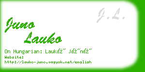 juno lauko business card